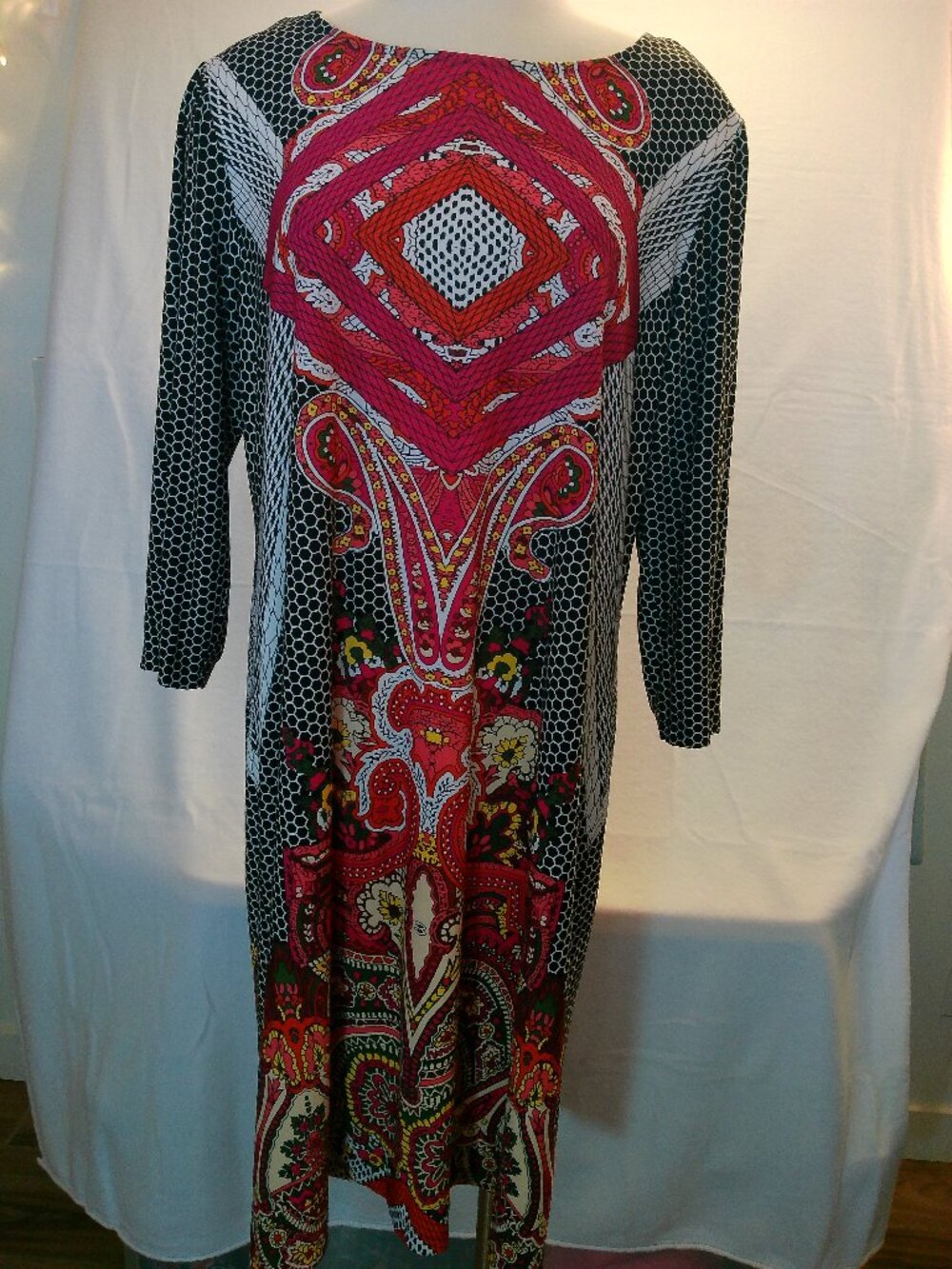Dress Knee Length 3/4 Sleev ILE New York Size 16